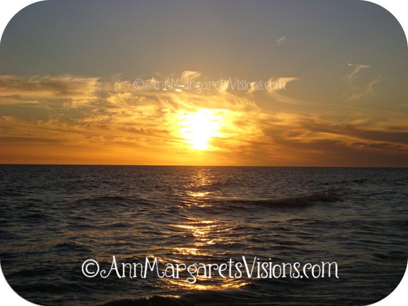 sunset golden swirl beach